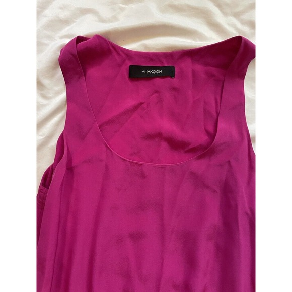 THAKOON SILK SLEEVELESS DRESS SIZE 10 Pink Loose Twirl Sun Summer - Picture 5 of 14